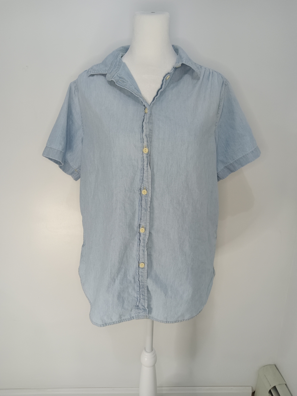J. Crew Pale Blue Short-Sleeve Button-Down Shirt